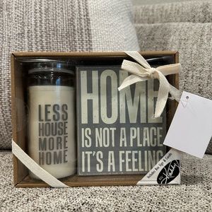 Home sign & candle decoration